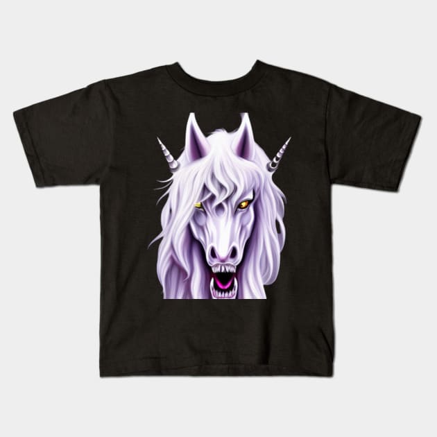 Unicorn Ghost Kids T-Shirt by Shadowbyte91